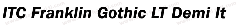 ITC Franklin Gothic LT Demi Italic字体转换
